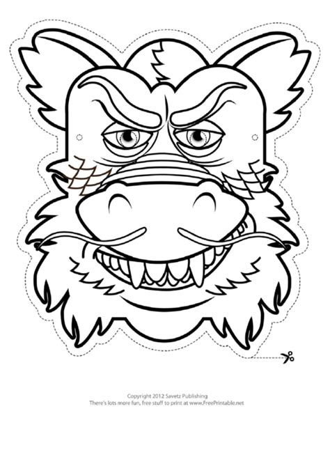 1726x1068 dragon head template printable chinese dragon template. Dragon Chinese Outline Mask Template printable pdf download