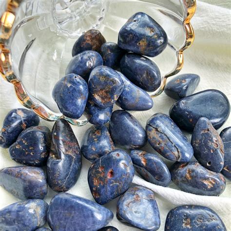 Blue Sapphire Tumbled Stones Shimmer And Light