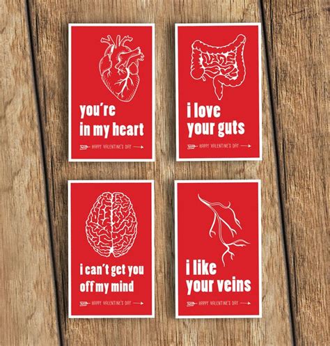 funny anatomical valentine s day card 4 pack download etsy happy valentines day card