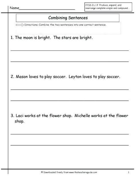 Free Worksheets Library Download And Print On Copying Sentences