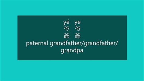 How To Say Grandpa Grandfather In Chinese How To Pronounce Grandpa