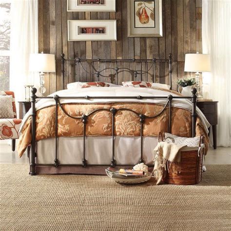Cast Iron Bed Frame Antique Vintage Rustic Country Style Metal Bedroom