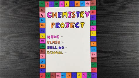 Handmade Cover Page Design For Chemistry Project Physics Project Front Page Design File