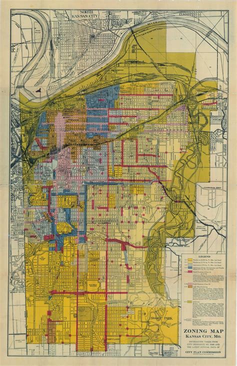 1923 Zoning Map Of Kansas City Missouri The Pendergast Years