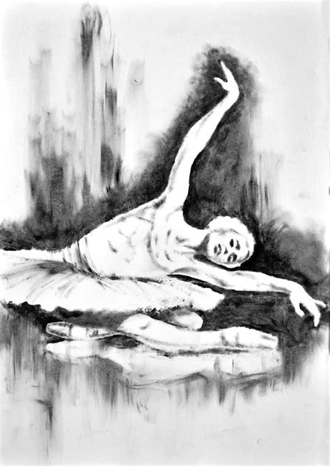 Ethereal Black And White Ballerina Poster 2 By Diana Van