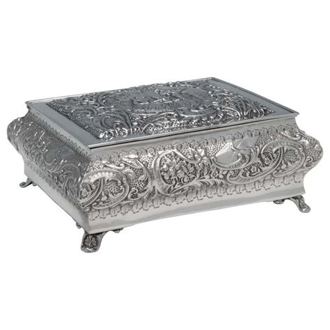 Sterling Silver Jewelry Box Antique Edwardian At 1stdibs