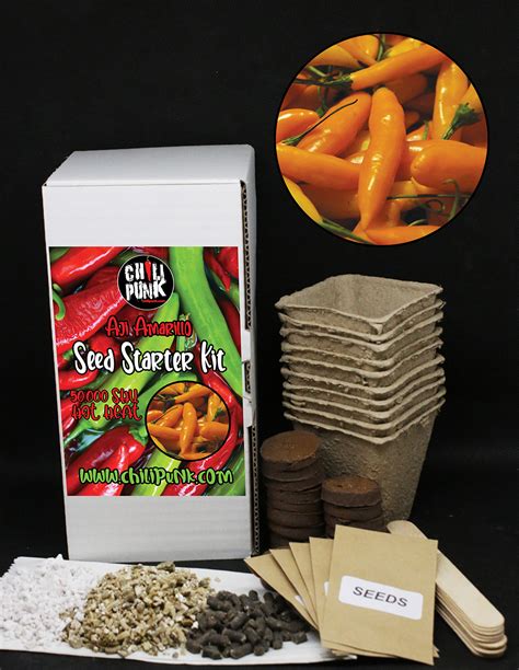 Aji Amarillo Chili Peppers Grow Your Own Seed Starter Kit Approx