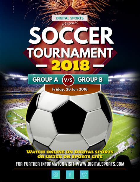 Soccer Tournament Poster Template Postermywall