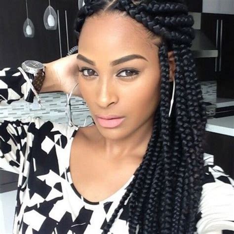 Steal her embellished look by adding in a few decorative beads like these. 23 Ultimate Big Box Braids Hairstyles With Images ...
