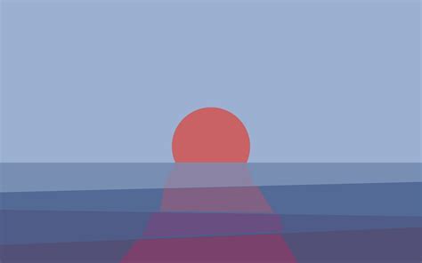 2880x1800 Digital Art Minimalism Sunset Sea Horizon Reflection Sun
