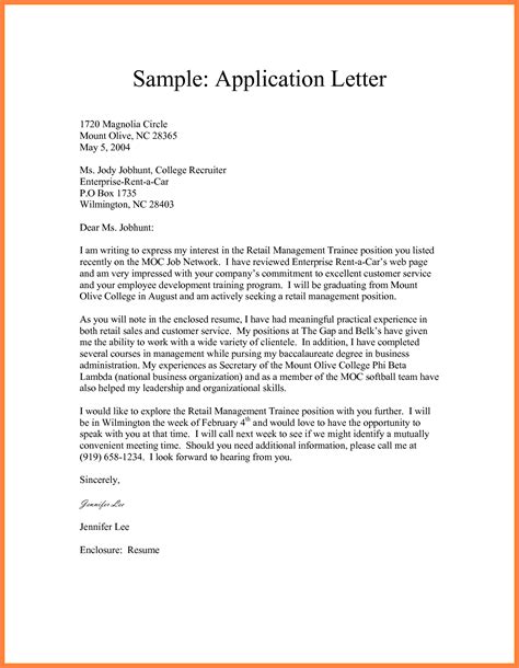 Sample application letter full block format. formal application format sample letter example semi block ...