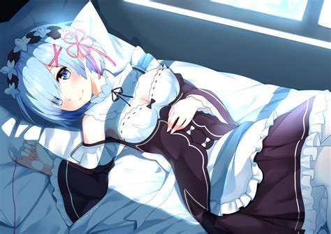 Anime Girl On Bed Wallpaper Anime Wallpaper Hd
