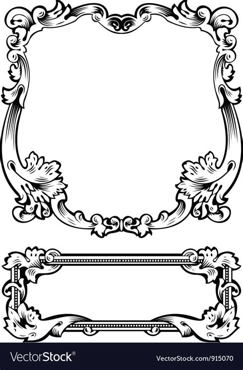 Antique Frame Engraving Royalty Free Vector Image