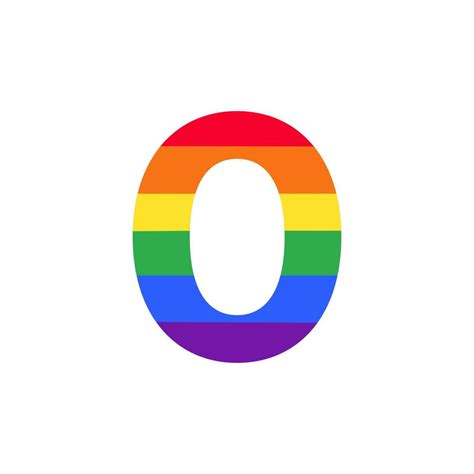Number 0 Colored In Rainbow Color Logo Design Inspiration For Lgbt