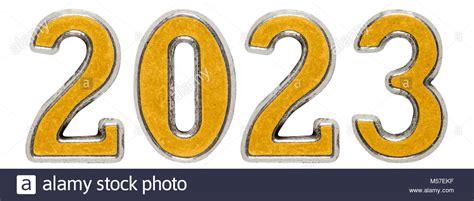 2023 Inscription Isolated On White Background 3d Render Stock Photo
