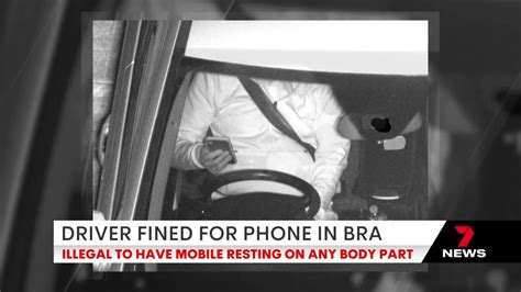 gold coast woman hit with huge fine for driving with her phone in her bra a gold coast woman