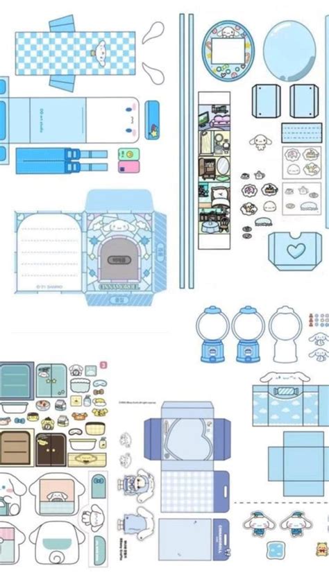 Cinnamorolls House And Camera In 2023 Paper Doll House Paper