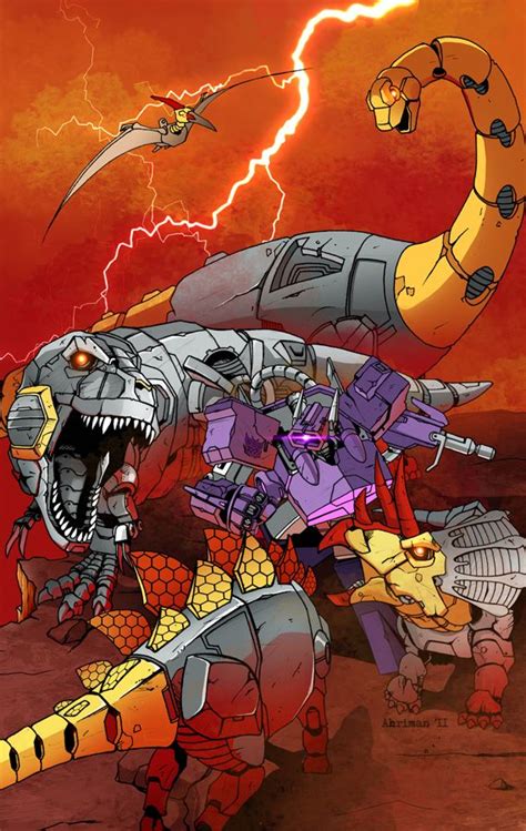 Dinobots Vs Shockwave Transformers Artwork Dinobots Transformers
