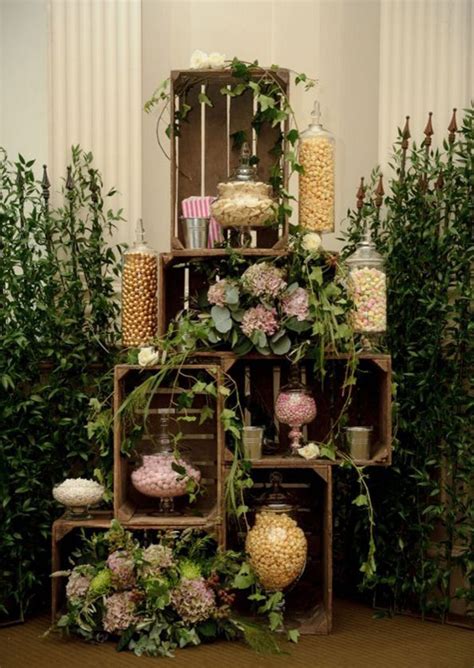 Vintage Wedding Dessert Table With Popcorn