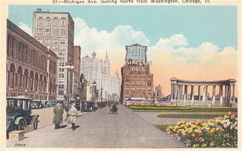 Chuckmans Collection Chicago Postcards Volume 08 Postcard Chicago Michigan Ave Looking