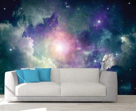 Space Wall Mural Outer Space Wall Mural Galaxy Wallpaper Stars Deep