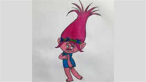 How To Draw Poppy From Trolls Simple Poppy Drawing For Beginners