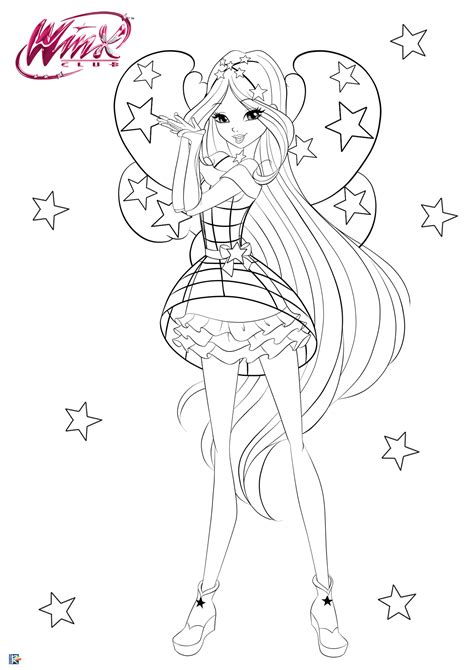 World Of Winx Flora Coloring Pages Coloring Pages