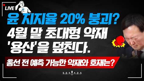 언알바 라이브 윤석열 최대 악재 4월 말 터진다 김건희 리스크 때문 최근 공개 행보가 많아진 이유ㅋㅋㅋ민주당의 숨은