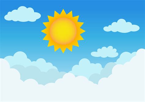 Sunny And Cloudy With Blue Sky Background Vector Illustration 538537