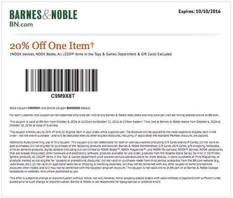Members who renew their membership also qualify for a bonus barnes & noble coupon code. 2019 Barnes and Noble Coupons - Printable Coupons & Promo ...