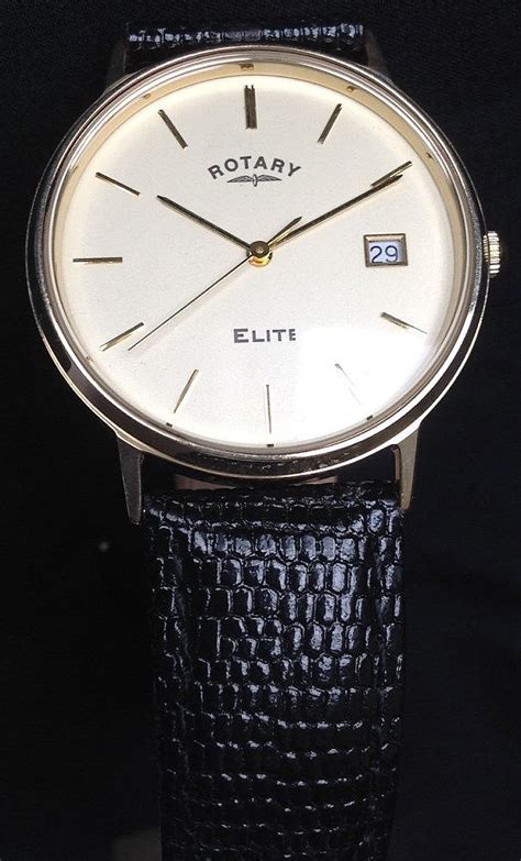 Rotary Elite A Gentlemens 9ct Gold Slimline Wristwatch