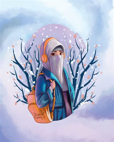 Aesthetic Hijab Girl Anime Wallpapers Wallpaper Cave