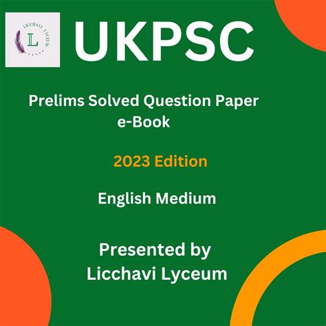Ukpsc Prelims Solved Paper Licchavi Lyceum