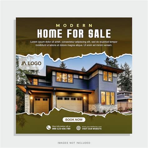 Premium Vector Real Estate House For Social Media Post Or Square