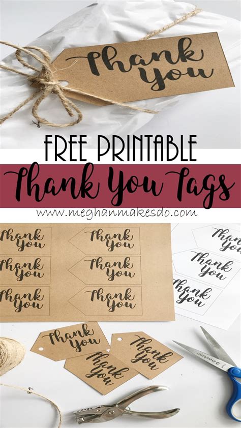 Free Printable Thank You Tags — Meghan Makes Do