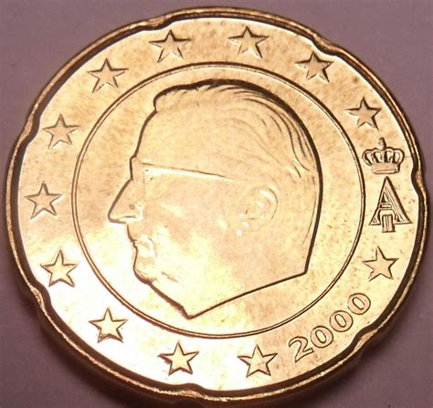 Unc Belgium 2000 20 Euro Centsminted In Brusselsnew Milleniumfree