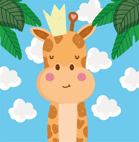 Cute Giraffe Cartoon 3745644 Vector Art At Vecteezy