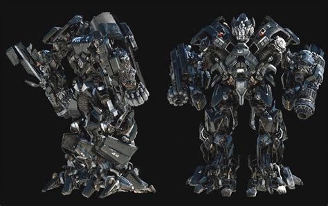 Ironhide Parte Posterior Y Frontal De Autobot Transformers Ironhide