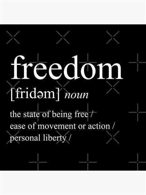 Freedom Definition Poster For Sale By Silly Lilly Redbubble