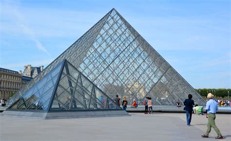 View Of Inverted Pyramid Architect Pei Cobb Freed In Louvre Museum