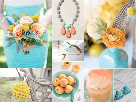 Turquoise Peach And Yellow Wedding Ideas Turquoise Wedding Yellow