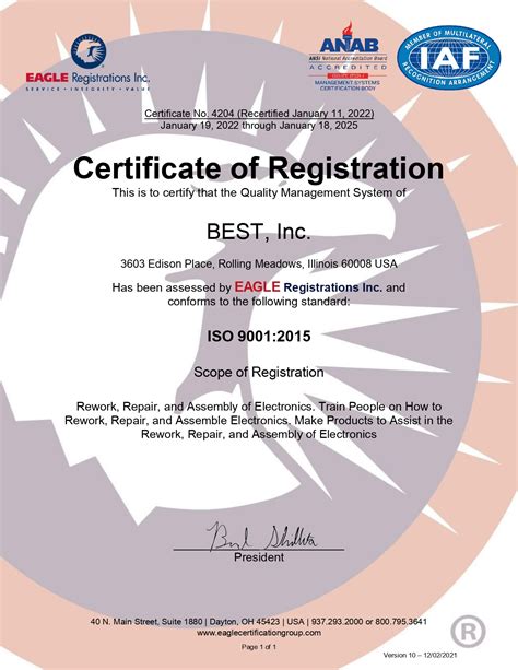 Eagle Certification Best Inc