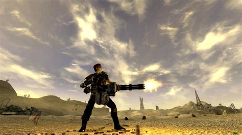 Fallout New Vegas Minigun Long Wind Up Mod Youtube