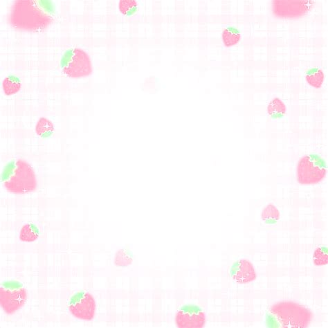 Pink Strawberry Y Frame Imagen En We Heart It Overlays