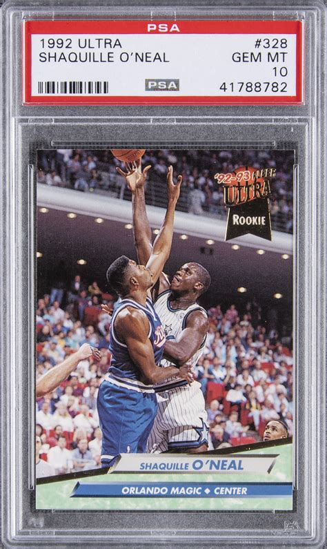 Check spelling or type a new query. Lot Detail - 1992-93 Fleer Ultra #328 Shaquille O'Neal Rookie Card - PSA GEM MT 10