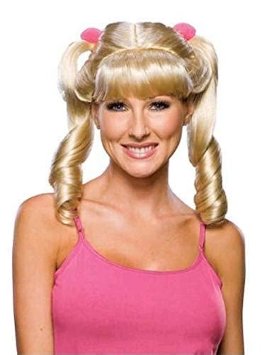 Rubies Blond Cheerleader Wig Yellow One Size Yellow Size One Size
