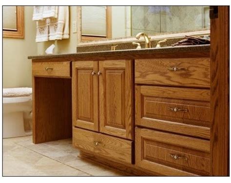 It has two side drawers and a middle storage compartment, providing ample space for your cosmetics, jewelry and accessories. Oak Vanity w/ dressing table - Traditional - Bathroom ...