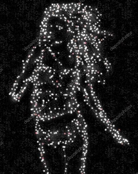 Woman Silhouette Made Of Stars — Stock Photo © Artshock 24295789