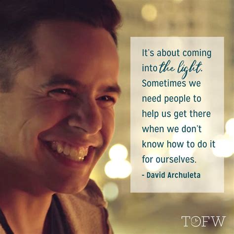 A Man Smiling With A Quote From David Archulea On The Image Above Him