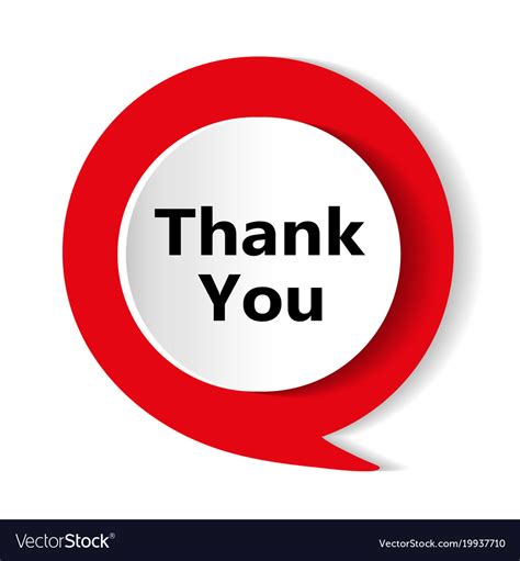 Red Button Thank You Icon Royalty Free Vector Image